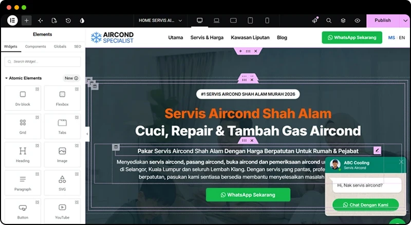 Custom Design Landing Page